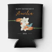 Moderne Schwarz-Weiß-Inspirationsblume Dosenkühler (Vorderseite)