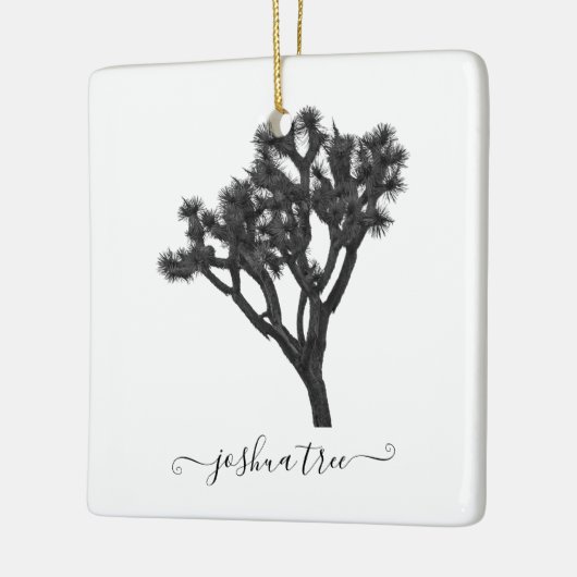 Moderne Schwarz-Weiß-Joshua-Silhouette Keramikornament (Links)