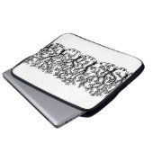 Moderne Schwarz-Weiß-Joshua-Tree Neopren Laptopschutzhülle (Vorne Knopf)