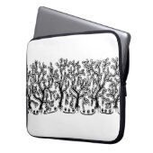 Moderne Schwarz-Weiß-Joshua-Tree Neopren Laptopschutzhülle (Vorderseite Links)