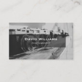 Moderne Schwarz-Weiß-Kameras-Fotografen Visitenkarte (Vorderseite)