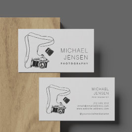Moderne Schwarz-Weiß-Kameras-Fotografen Visitenkarte