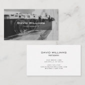 Moderne Schwarz-Weiß-Kameras-Fotografen Visitenkarte (Vorne/Hinten)