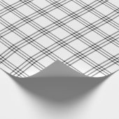 Moderne Schwarz-Weiß-Kariert| Großes Muster | Geschenkpapier (Ecke)