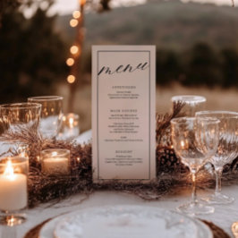 Moderne Schwarz-Weiß-Karte Menükarte