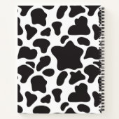 Moderne Schwarz-Weiß-Kuh-Printwerbung Notizblock (Rückseite)