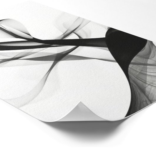 Moderne Schwarz-Weiß-Kunst Poster (Ecke)