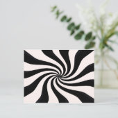 Moderne Schwarz-Weiß-Kunst Postkarte (Stehend Vorderseite)