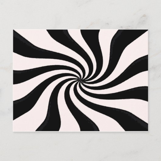 Moderne Schwarz-Weiß-Kunst Postkarte (Vorderseite)