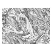 Moderne Schwarz-Weiß-Kunst Tischdecke (Vorderseite (Horizontal))