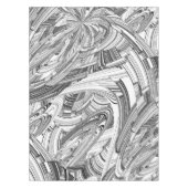 Moderne Schwarz-Weiß-Kunst Tischdecke (Vorderseite)