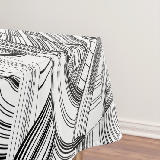 Moderne Schwarz-Weiß-Kunst Tischdecke (Beispiel)