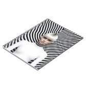 Moderne Schwarz-Weiß-Kunstdarstellung Notizblock (Linke Seite)