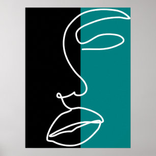 Moderne Schwarz-Weiß-Leinwand Poster