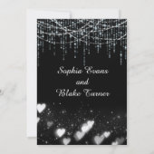 Moderne Schwarz-Weiß-Leuchten Save the Date Einladung (Rückseite)