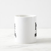 Moderne Schwarz-Weiß-Liebe Sie Mama Zitat Kaffeetasse (Mittel)