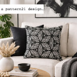 moderne Schwarz-Weiß-Linienkunst Kissen<br><div class="desc">moderne Schwarz-Weiß-Linienkunst</div>