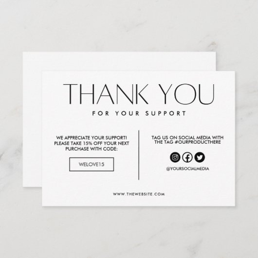 Moderne Schwarz-Weiß-Logo-Medien-Beilage (Vorne/Hinten)