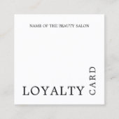 Moderne Schwarz-Weiß-Loyalität Treuekarte (Vorderseite)