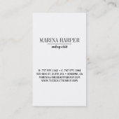 Moderne Schwarz-Weiß-Marmorvorlage Visitenkarte (Rückseite)