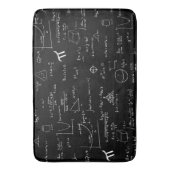 Moderne Schwarz-Weiß-Mathematik-Muster Badematte (Vorderseite Vertikal)
