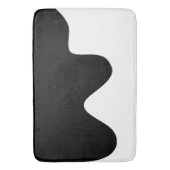 Moderne Schwarz-Weiß-Minimal-Abstrakte Kunst Badematte (Vorderseite Vertikal)