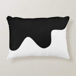 Moderne Schwarz-Weiß-Minimal-Abstrakte Kunst Dekokissen