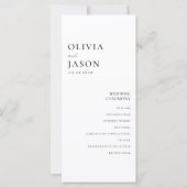 Moderne Schwarz-Weiß-Minimal-Hochzeit (Vorderseite)