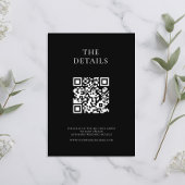 Moderne Schwarz-Weiß-Minimal-Hochzeit Begleitkarte