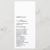 Moderne Schwarz-Weiß-Minimalist-Schrift-Hochzeit Programm (Vorderseite)