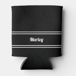 Moderne Schwarz-Weiß-Minimalistennamen Dosenkühler