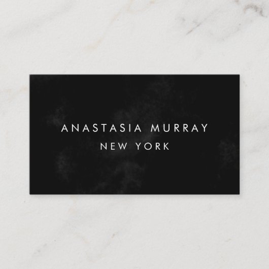 Moderne Schwarz-Weiß-Minimalistisch Luxus-Boutique Visitenkarte (Vorderseite)