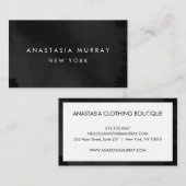 Moderne Schwarz-Weiß-Minimalistisch Luxus-Boutique Visitenkarte (Vorne/Hinten)