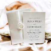 Moderne Schwarz-Weiß-Minimalistische Hochzeit Einladung