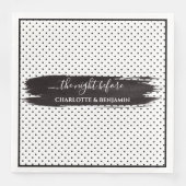 Moderne Schwarz-Weiß-Minimalistische Probe Serviette (Vorderseite)