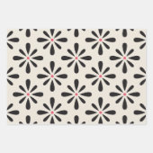 Moderne Schwarz-Weiß-Moderne Elegant Geschenkpapier Set (Vorderseite 3)