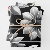 Moderne Schwarz-Weiß-Moderne Elegant Geschenkpapier Set (Beispiel)