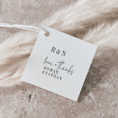 Moderne Schwarz-Weiß-Monogramm-Hochzeit Geschenkanhänger