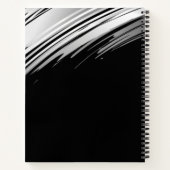 Moderne Schwarz-Weiß-Monogramm-Initialen + Anmerku Notizblock (Rückseite)