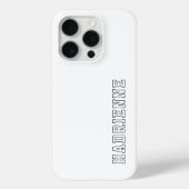 Moderne Schwarz-Weiß-Monogramm-Kontur Name Case-Mate iPhone Hülle (Rückseite)