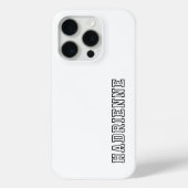Moderne Schwarz-Weiß-Monogramm-Kontur Name Case-Mate iPhone Hülle (Rückseite)