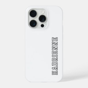 Moderne Schwarz-Weiß-Monogramm-Kontur Name iPhone 15 Pro Hülle