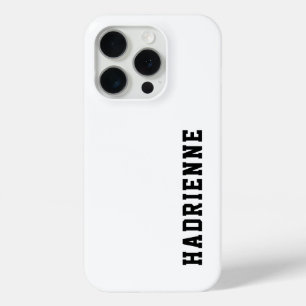 Moderne Schwarz-Weiß-Monogramm-Name Case-Mate iPhone Hülle