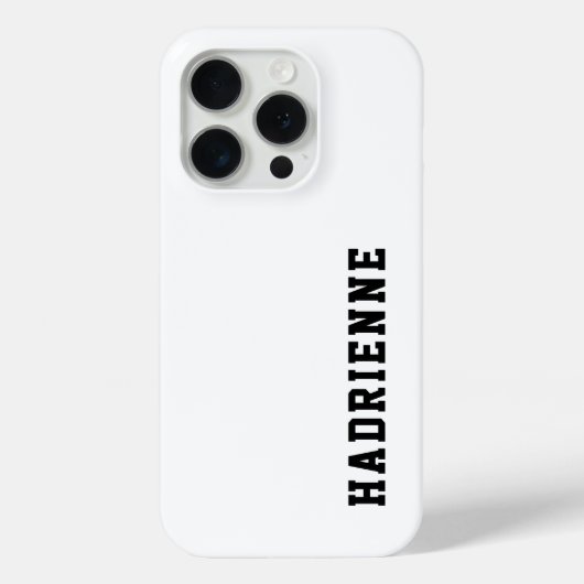 Moderne Schwarz-Weiß-Monogramm-Name Case-Mate iPhone Hülle (Rückseite)