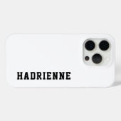 Moderne Schwarz-Weiß-Monogramm-Name Case-Mate iPhone Hülle (Rückseite (Horizontal))