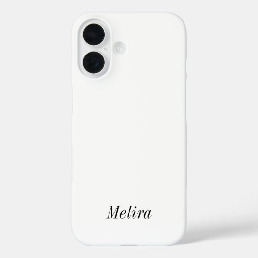 Moderne Schwarz-Weiß-Monogramm-Name Case-Mate iPhone Hülle (Rückseite)