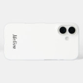 Moderne Schwarz-Weiß-Monogramm-Name Case-Mate iPhone Hülle (Rückseite (Horizontal))