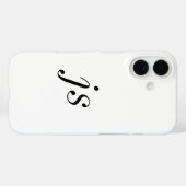 Moderne Schwarz-Weiß-Monogramm-Name Case-Mate iPhone Hülle (Rückseite (Horizontal))