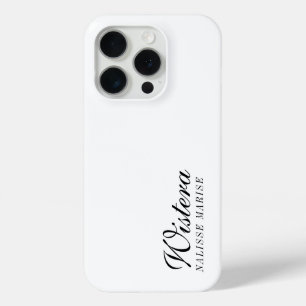 Moderne Schwarz-Weiß-Monogramm-Name Case-Mate iPhone Hülle