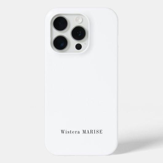 Moderne Schwarz-Weiß-Monogramm-Name Case-Mate iPhone Hülle (Rückseite)